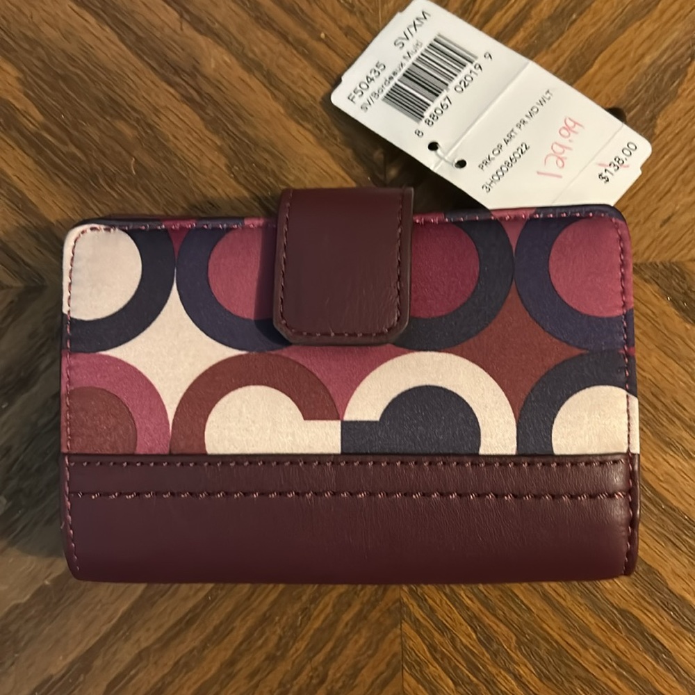 Coach Colorful Circle Pattern Wallet, medium sized - Picture 2 of 3